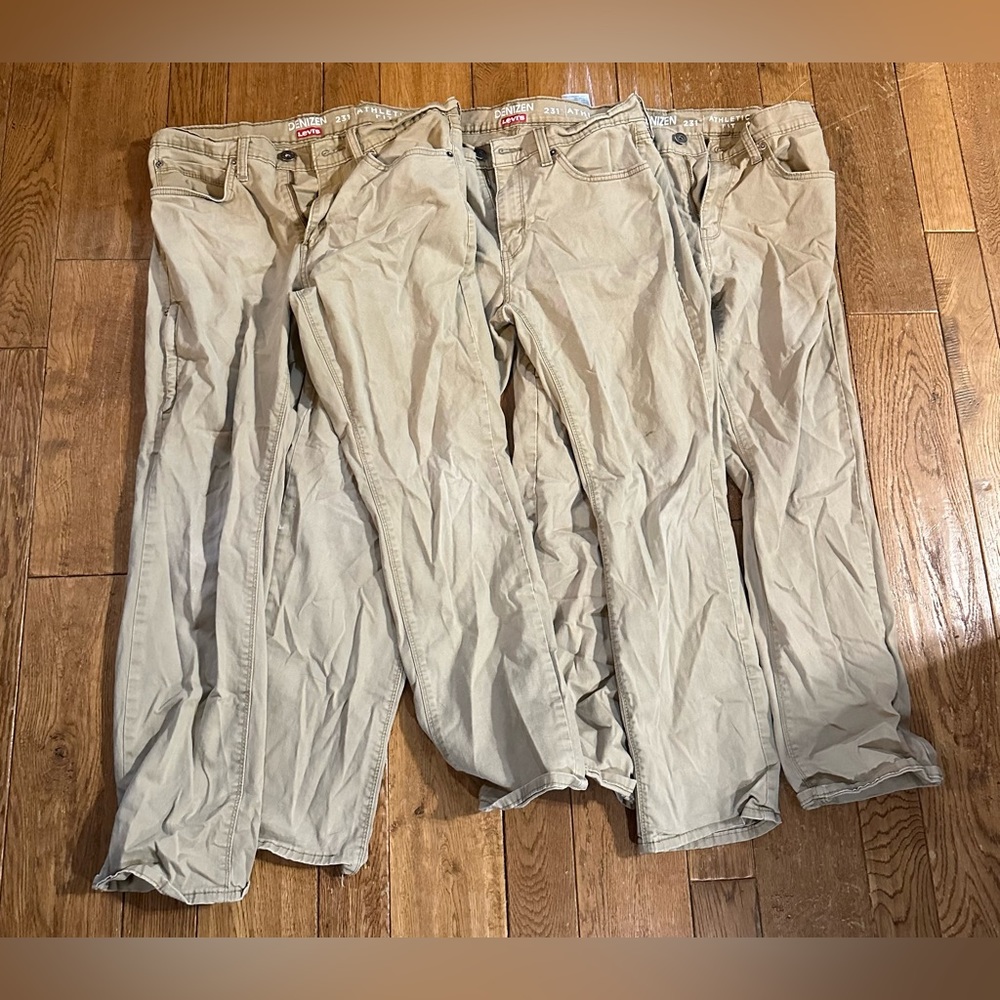 3 Denson Levi khakis